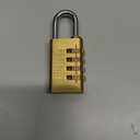 Master Lock Fortress Padlock, Set Your Own Combination Luggage Lock, 1-3/16 in. Wide, 627D,Gold