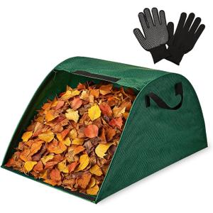 Leaf Collector Bag with Gardening Gloves  100L Leaf Collector and Leaf Cleanup for Yard, Leaf Bag for Leaves and Leaf Scooper with Garden Waste Bag, Easy Leaves Collector