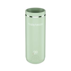 Baby Brezza SuperFast Portable Bottle Warmer 3x Faster than Others, Travel Milk Formula Warmer with 4 Temperature Settings, 9oz Capacity, USB Rechargeable, Safe & Even Heating, No Adapters, Sage Green