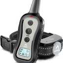 PATPET Dog Training Collar Shock Collar with Remote - 3 Training Modes, Beep, Vibration and Shock, Up to 1000 ft Remote Range, Rainproof for Small Medium Large Dogs (1 Collar, Light grey)