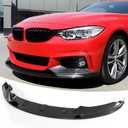NEESPOC Front Bumper Lip Splitter Spoiler Fit for BMW 4 Series 2014-2020 428i/ 430i/ 435i/ 440i/ F32/ F33/ F36/ (M Sport Models), Carbon Fiber Style 4pcs Air Chin Body Kit Exterior Accessories