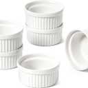 LE TAUCI Sauce Cups 2 OZ, Small Dipping Bowls, Mini Ceramic Ramekins Souffle Dishes, Sauce Dip Bowls for Charcuterie Boards, Microwave & Oven Safe, Set of 6, White