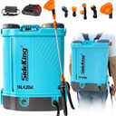 SideKing Battery Powered Backpack Sprayer 4 Gallon, 0-100 PSI Adjustable Pressure Sprayer Compatible with Makita 18V Battery, Electric Sprayer with Wand, 5 Nozzles, 2.6Ah Battery&Charger Included