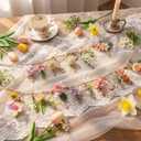 Norme 2 Pcs Wildflower Birthday Party Decorations Banner Metal 3D Flower Happy Birthday Garland Garden Spring Tea Fairy Party Decorations for 16 21st 30th 40th 50th 60th 70th