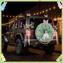 Knitgrip Easter Bunny Butt Wreath DIY Kit Spring Easter Tinsel Garland with LED String Lights Bunny Butt and Ears Wreath Attachment for Craft Front Door Car Spare Tire DIY Outdoor Decoration