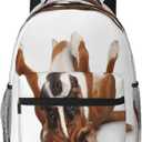 Boxer Dog Backpack Cut Dog Travel Laptop Backpacks Ruckasck Book Bags School Bag for Boys Girls Kids Childrens Teenager Men Women, jkl234