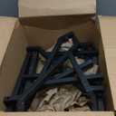 Ebeneze 5.9ft Firewood Rack Holder, Outdoor Indoor Heavy Duty Metal Wood Stand, Adjustable Stacker Fireplace Lumber Organizer, Bottom Widening for Deck Patio Logs Storage Carrier Tool, Black