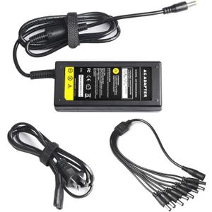 8-Way CCTV Camera Power Splitter-Security Camera Power Adapter-LED Driver Lighting Transformer DC Converter-Flexible LED Tape Strip Light AC DC Power Supply 12V 5A 60W