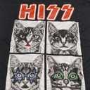 Retro Cat Rock Music Concert Band Men Kids Women Funny Cat T-Shirt, Size Large