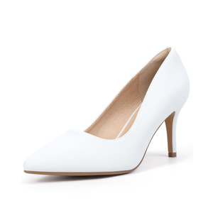 IDIFU IN3 High Heels Pumps Closed Toe Heels Women's Pumps Stiletto Pointed Toe Dress Shoes Wedding Prom Bridal Work Office Bride Bridesmaid Guest Trendy Dressy Fashion Comfortable Classic Pumps Shoes, Size 8