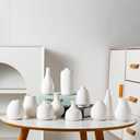 Tanvecle White Ceramic Bud Vase Set of 11, Small Vases for Pampas Grass, Flowers, Mini Vases for Modern Home Decor, Minimalist Decor, for Living Room, Dining Table & Shelves