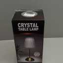 Portable Crystal Metal Desk Lamp,3-Color Touch Control, Rechargeable Battery - Ideal Bedside Lamp for Bedroom Nightstand (Golden)