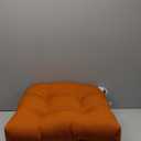 Pillow Perfect Monti Chino Solid Indoor/Outdoor Wicker Patio Seat Cushion Reversible, Weather and Fade Resistant, Round Corner - 19" x 19", Orange, 2 Count