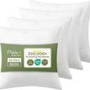 Ashler Throw Pillow Inserts 24 x 24 Inches Set of 4,Firm and Fluffy Decorative Square Pillows with Air Layer, Indoor Square Cushion Stuffer for Couch Bed Sofa and Living Room