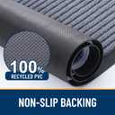 OLANLY Front Door Mat Indoor Outdoor Entrance, Waterproof Heavy Duty Doormat, Fade Resistant, Low Profile, Easy Clean Patio Porch Welcome Floor Mats for Entry, 35x30, Ash Grey