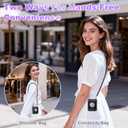 Vofolen for Samsung Galaxy Z Flip 5 Case with Card Holder Slot Crossbody Wallet Cover with Adjustable Strap Magnetic Closure Soft PU Leather Protective zflip5 Phone Purse for Women Girls, Black