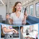 GAIATOP Portable Handheld Fan, 3 IN 1 Mini Foldable Travel Fans [17H Max Cooling Time] with Power Bank, Pocket Design USB Rechargeable for Travel Concert Lash Makeup, Summer Gifts for Women Girl Black