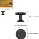 Amerdeco 10 Pack Matte Black Cabinet Knobs 1.2 Inch(30mm) Single Hole Cabinet Handles Round Dresser Knobs Drawer Knob for Bathroom Cabinets