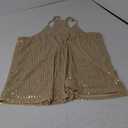 lime flare Women Sexy Sparkle All Over Sequin Cami Tank Tops, 2XL