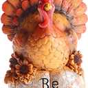 MorTime Thanksgiving Decorations Hand-Painted Turkey Pumpkin, Tabletop Turkey Fall Autumn Decor for Living Room Bedroom Kitchen Thanksgiving Harvest Day