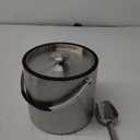 3.2L Double Wall Stainless Steel Ice Bucket with Lid,Scoop, Updated Insulated Ice Bucket for Cocktail Bar and Parties