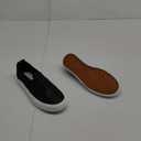 TUOPIN Womens Synthetic Leather Slip On Shoes,Padded Collar Slip on Sneakers for Women,Casual Loafers Walking Shoes (8, Black)