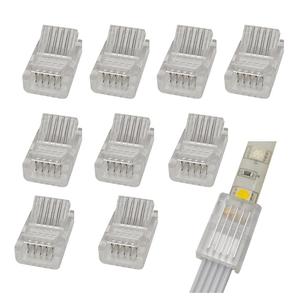 5 Pin 12mm LED Strip to Wire Connector rgbw Unwired Clips Solderless Adapter Terminal Extension Connection for Multicolor LED Strip Lights 12V 24V (Pack of 10)