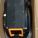 5/8"  110 ft Retractable Hose Reel, Heavy Duty Retractable Garden Hose Reel Wall Mounted with 10-Pattern Hose Nozzle/Any Length Lock/Slow Return System/180Swivel Bracket, Orange