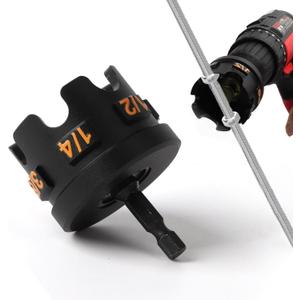 Nut Running Tool for Drill, Nut Zipper Drill Attachment for Fast Nut and Bolt Removal, Fits 1/4", 3/8", 1/2" Threaded Rods for Conduit Racks & Strut Systems