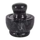 Marble Mortar and Pestle Set,Mushroom Shaped Pill Crusher and Spice Grinder,Manual Coffee Grinder,3.7 Inch,1/2 Cup