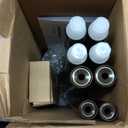 TONIAL 2 Pack Curtain Rods 32 to 58 Inch, Telescoping Splicing 3/4 Inch Single Rods for Windows Decorative Drapery Rod with Small Finial, Bronze