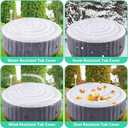 4.5 Ft Inflatable Hot Tub Cover - Energy Saving Lid for Round Hot Tub - Foldable Protective Rain Overflow Cover for Outdoor Inflatable Hot Tubs