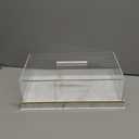 Acrylic Rectangular Cake Tray, 15"x9"x4.7"Cake Stand Plate with Clear Cover Lid, Multifunctional Pastry Serving Tray, Dessert Holder Tray, Rectangle Cake Platter with Lid for Party, Home, Kitchen