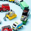 JOYIN 18 Pcs Pull Back City Cars and Trucks Toy Vehicles Set, Friction Powered Mini Cars Toys for Toddlers, Party Favors for Kids 3-5, Birthday Gifts for Boys and Girls, Goodie Bag Stuffers
