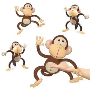Inflatable Monkeys 27 Inch, 3-Pack Monkey Safari Party Supplies Inflatable Safari Animals Monkey Themed Birthday Party Decorations for Safari, Jungle Themed Birthdays, Blow up Party Favors Supplies