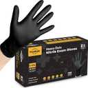 TitanFlex Disposable Nitrile Exam Gloves, 6mil, Black, XL 100ct Box, Heavy Duty, for Cooking, Mechanics, Latex Free, Food Safe Rubber for Food Prep