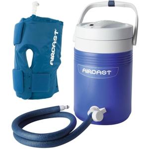 Aircast Cryo/Cuff Cold Therapy: Knee Cryo/Cuff with Non-Motorized (Gravity-Fed) Cooler, Medium