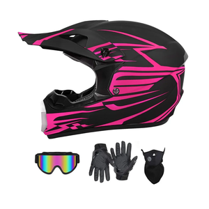 Youth Motocross Offroad Street Helmet DOT Approved Full Face Motorcycle Dirt Bike Helmet Four Wheeler Youth ATV MX Helmet with Gloves,Goggles,Face Shield