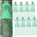 Qualirey 8 Pack Spotted Lanternfly Traps Lantern Fly Killer Mesh Tree Trap with Jute Rope and Nails Effective Way to Catch Lantern Flies and Nymphs (Green)