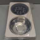 Elevated Dog Bowls for Medium Size Dogs, Non-Slip Dog Feeder with 1*Stainless Steel Dishes & 1*Slow Feeder Bowl, 5 Heights Adjustable Raised Bowls to 3.15-8.66-9.84-11.02-12.2 (Beige)