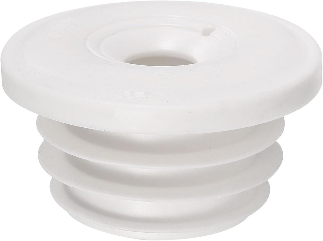 uxcell Drain Pipe Seal Ring, Silicone, White, Anti-Odor Floor Drain Plug, Suitable for 45-50mm PVC Drainage Pipes