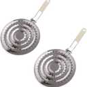 2 Pack Double Thickening Heat Diffuser Reducer Flame Guard Simmer Plate, Stainless Steel for Electric and Gas Stovetops