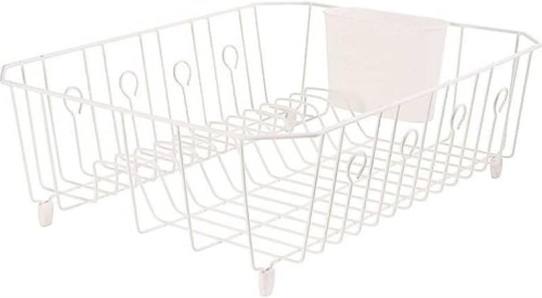 Rubbermaid 6032-ar-wht Dish Drainer, White Wire, Large