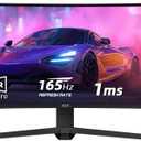 49 Inch Ultrawide Curved Gaming Monitor, 5K Display Dual QHD 5120x1440, 165Hz 1ms, 1500R VA Large Curved Monitor for Mac & Work, with FreeSync G-Sync Compatible, HDMI/DP Ports, Blue Light Filter, VESA