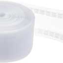 BENECREAT 27 Yard Wave Curtain Tape, White Nylon Drapery Header, 3.15 Inch Transparent Pleat for Installing & Fixing Curtains