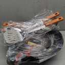 Carbon Steel Wok Traditional Hand Hammered - 13.4" Chinese Woks Round Bottom Wok Pan Set with 8 Pcs Cookware Accessories