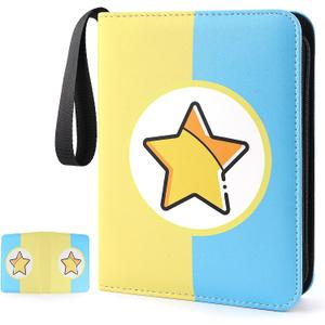 Card Binder 4-Pockets, 400 Pockets Card Holder with 50 Removable Sleeves, Trading Card Collector Zipper Album Holder, Yellow Blue (Large) Card Binder 4-Pockets, 400 Pockets Card Holder with 50 Removable Sleeves, Trading Card Collector Zipper Album Holder, Yellow Blue (Large)