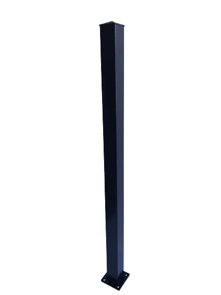 Black MOUNTWEST 42" Aluminum TOP-Mount Blank Post - Outdoor Pillar for Lasting Style and Durability