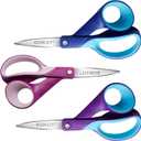 Left Handed Scissors7" Big Kids Scissors for Ages 8+,Real Left Handed for School or Crafting,3 Pack
