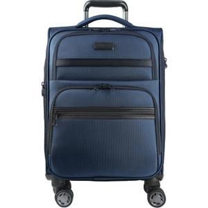 KROSER Softside Expandable Carry On Luggage with Spinner Wheels & Built-in TSA Lock, Durable Suitcase Rolling Luggage with USB Port, Carry-On 20-Inch, Haze Blue